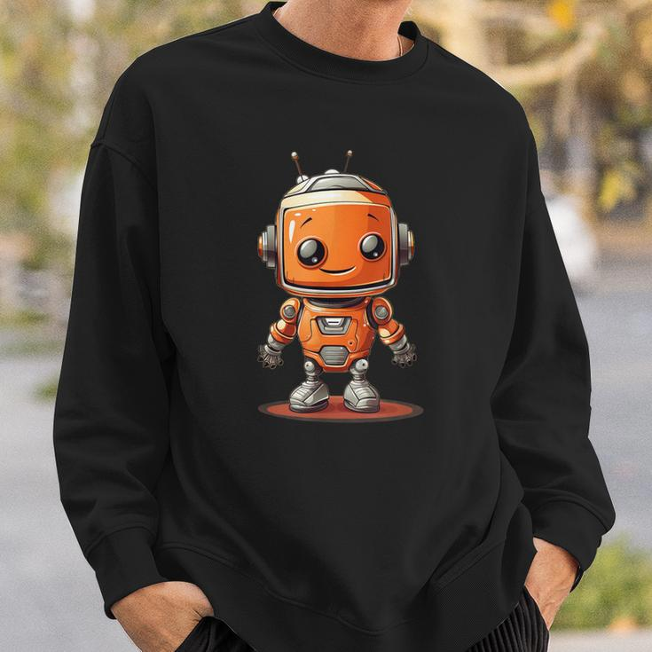 Orange Robot Boy Costume Sweatshirt Gifts for Him