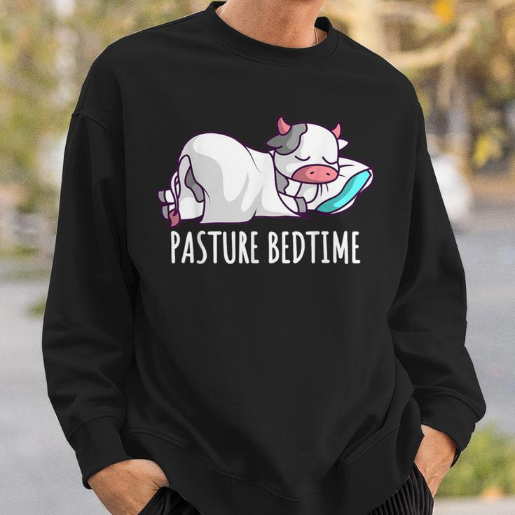 Pasture Bedtime Cute Cow Sleeping Pajamas Pjs Napping Sweatshirt Gifts for Him