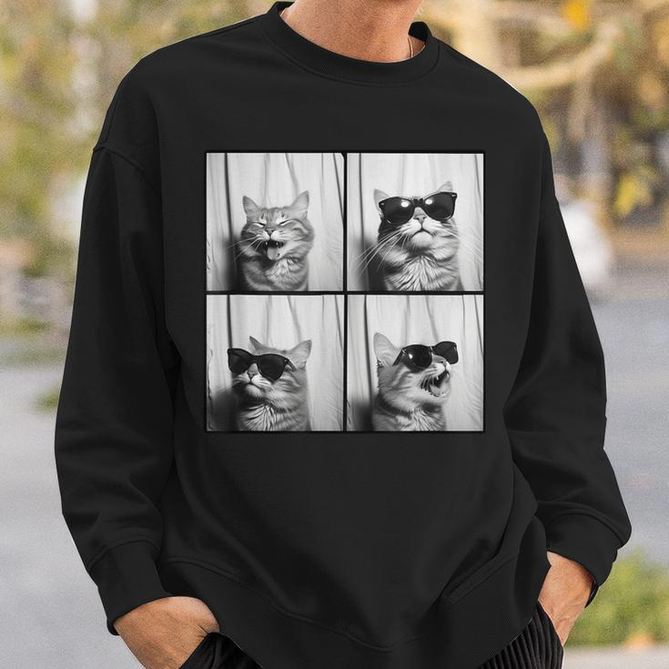 Photobooth Cat Selfie Photostrip Cute Laugh Cat Lover Sweatshirt Gifts for Him
