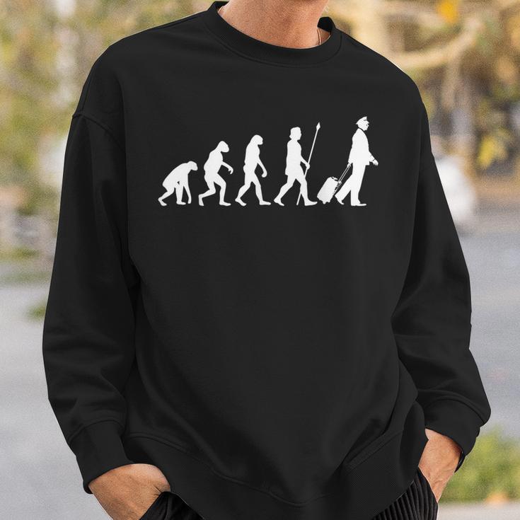 Pilot Evolution Of Flying Aviation Sweatshirt Gifts for Him