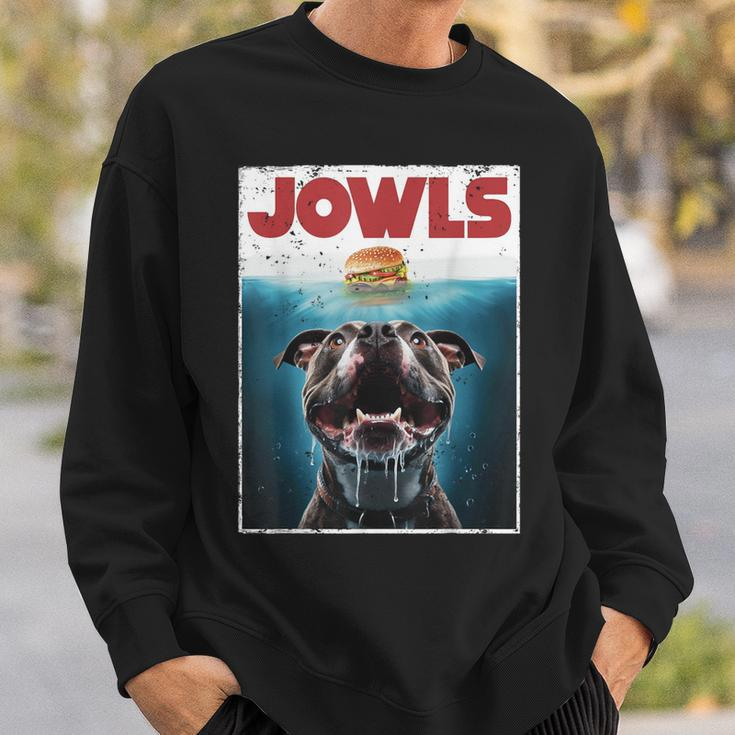Pittie Pitbull Pit Bull Jowls Burger Bully Dog Mom Sweatshirt Gifts for Him
