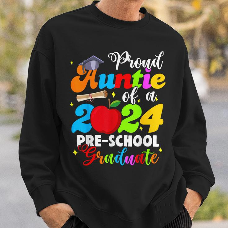 Proud Auntie Of A Class Of 2024 Pre-School Graduate Sweatshirt Gifts for Him