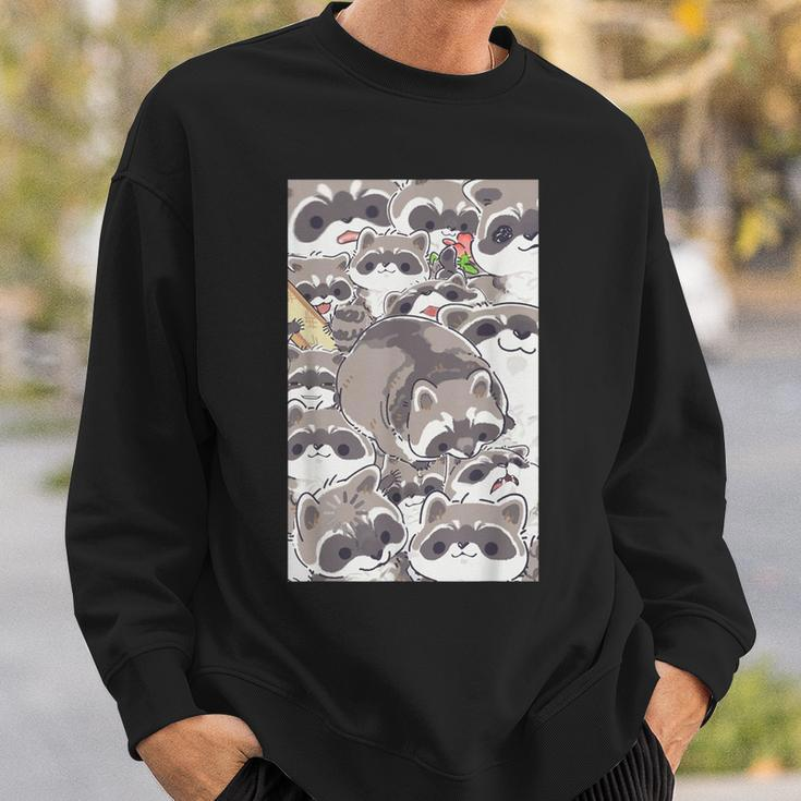 Raccoon Face Cute Pet Forest Animal Sweatshirt Gifts for Him
