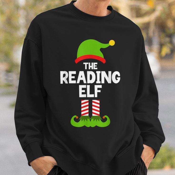 The Reading Elf Christmas Matching Party Book Reader Sweatshirt Gifts for Him