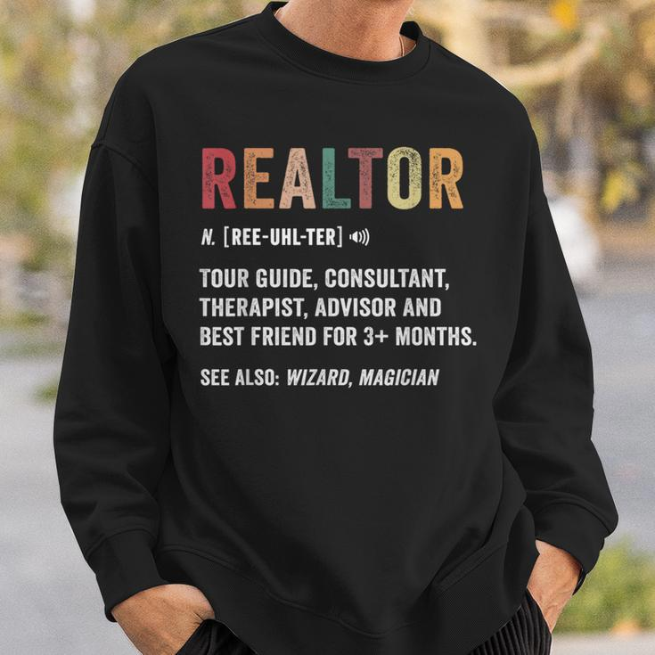 Realtor Definition Realtor Life Real Estate Agent Sweatshirt Gifts for Him