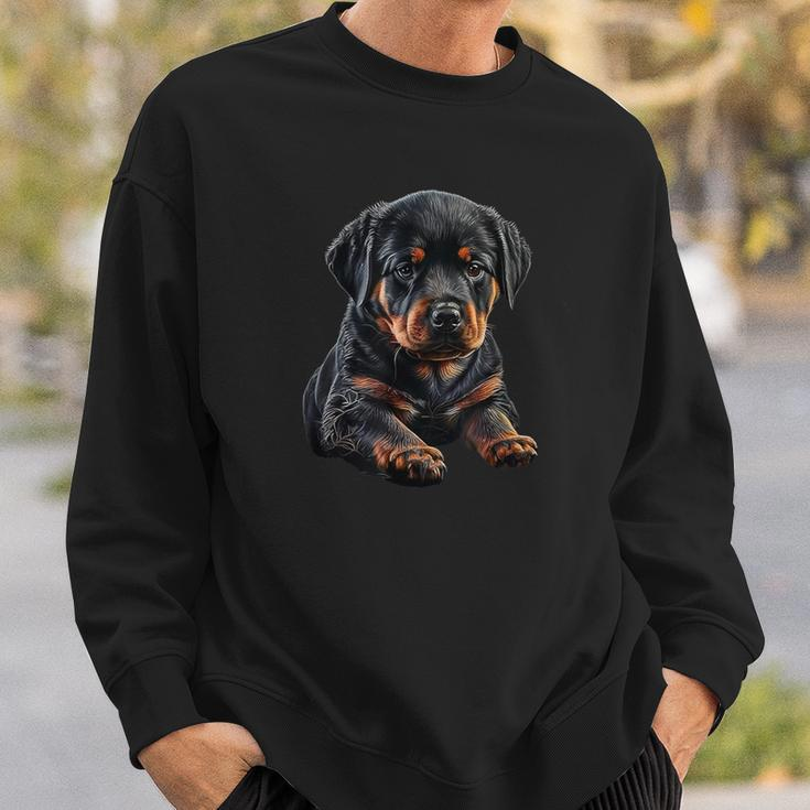 Rottweiler Cute Rottweiler Puppy Sweatshirt Gifts for Him
