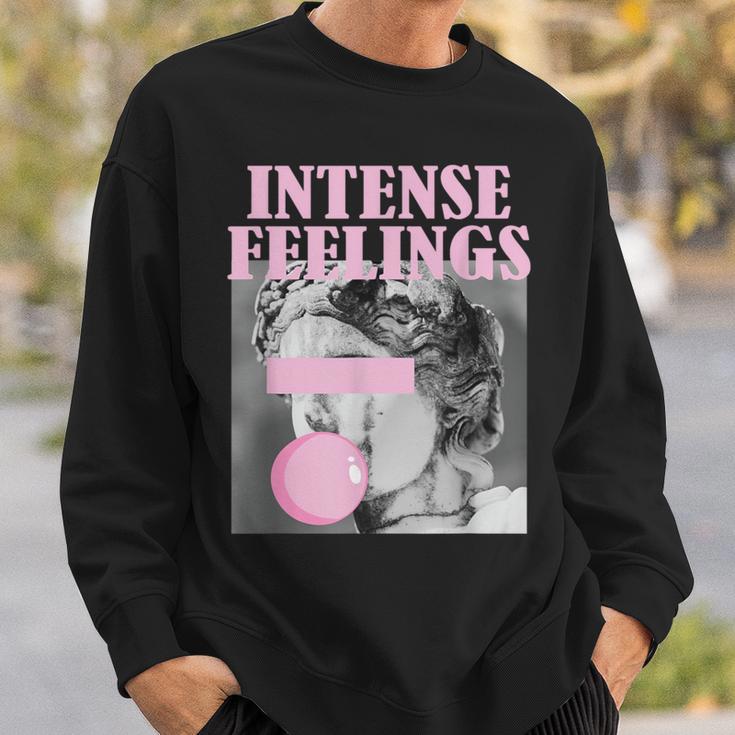 Sculpture Letter Graphic Cute Intense Feelings Sweatshirt Gifts for Him