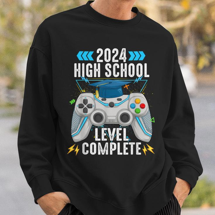 Senior Gamer 2024 High School Level Complete 2024 Grad Sweatshirt Gifts for Him