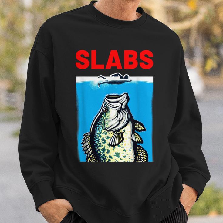 Slab Famous Shark Movie Parody Slabs Crappie Fishing Sweatshirt Gifts for Him