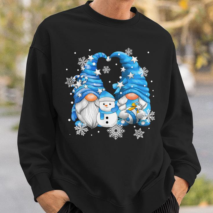 Snowman Gnomies With Snowflakes Cute Winter Gnome Sweatshirt Gifts for Him