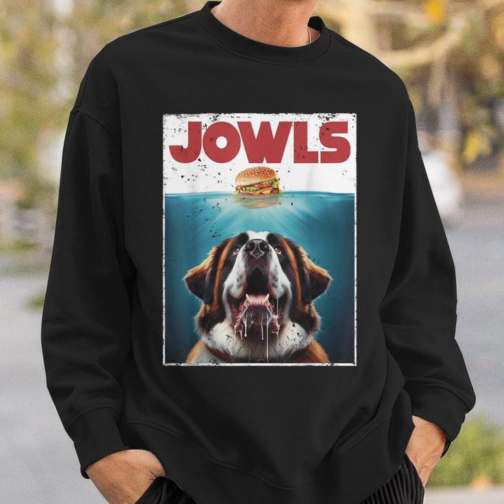 St Bernard Jowls Burger Saint Giant Dog Mom Dad Sweatshirt Gifts for Him