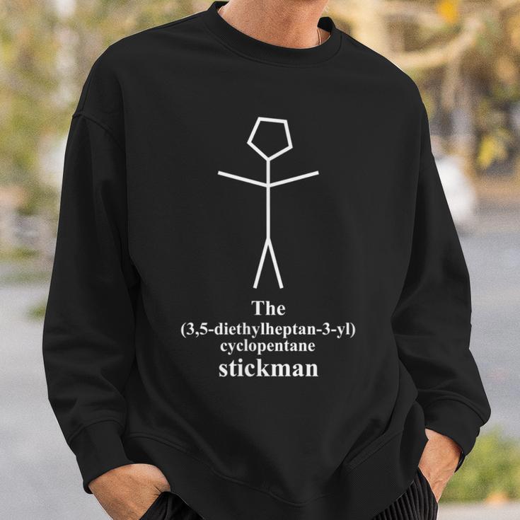 Stickman Organic Chemistry Iupac Joke – White Sweatshirt Gifts for Him