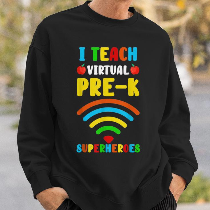 Teaching With My Virtual Pre-K Superheroes Sweatshirt Gifts for Him