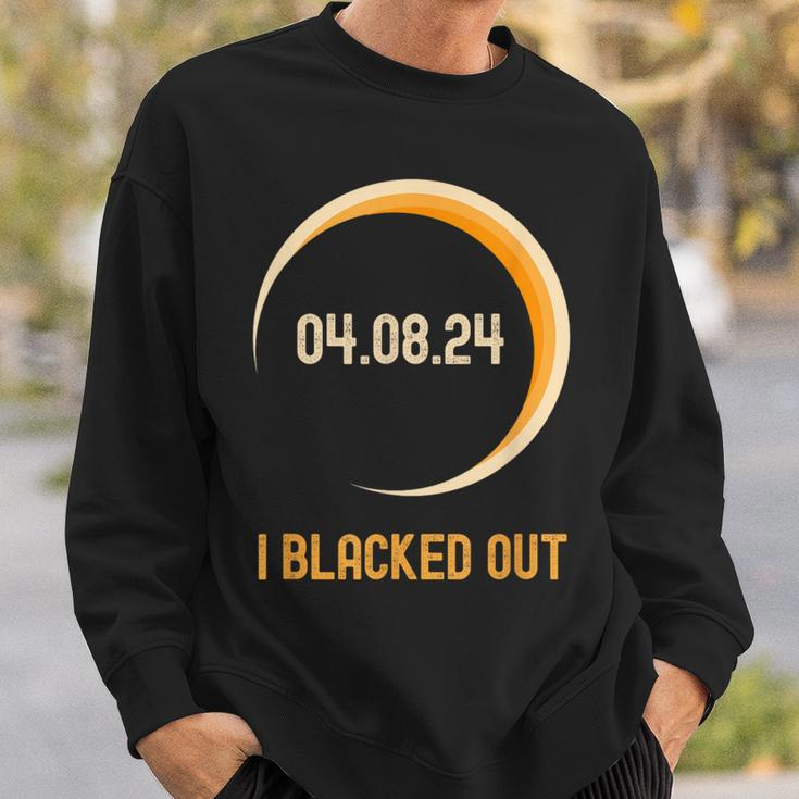 Total Solar Eclipse I Blacked Out April 4Th 2024 Stars Sweatshirt Gifts for Him