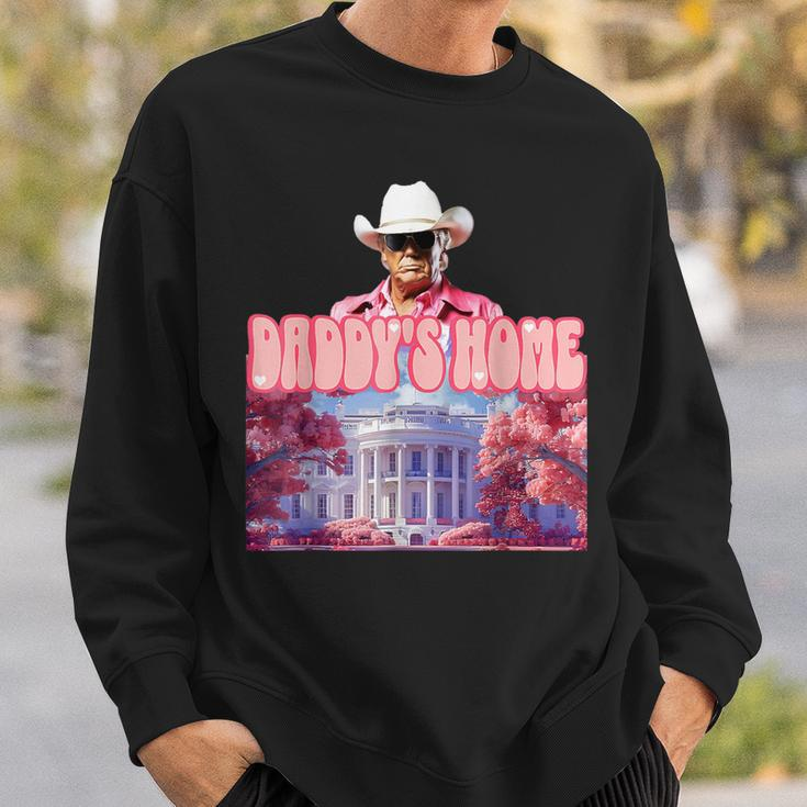 Trump Pink Cowboy Take America Back 2024 Daddy's Home Sweatshirt Gifts for Him