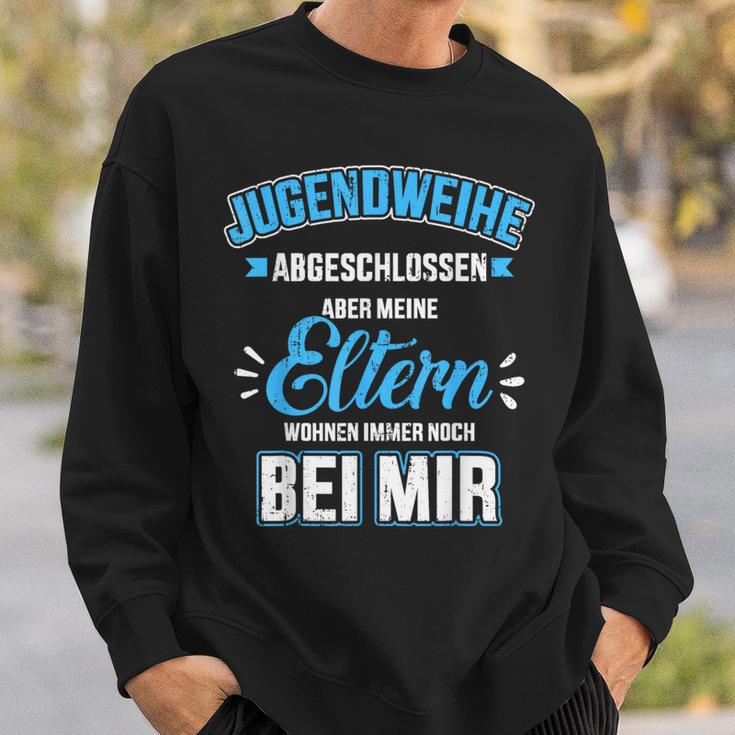 Youth Initiation Saying Eltern Wohnen Bei Mir Für Jungs Sweatshirt Geschenke für Ihn