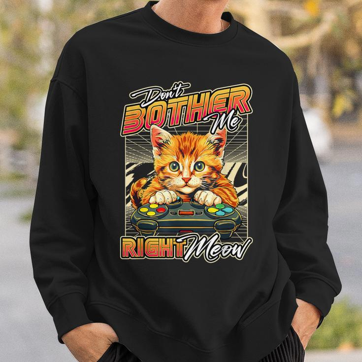 Gamer Cat Gaming Boys Video Game & Cat Lover Sweatshirt Gifts for Him