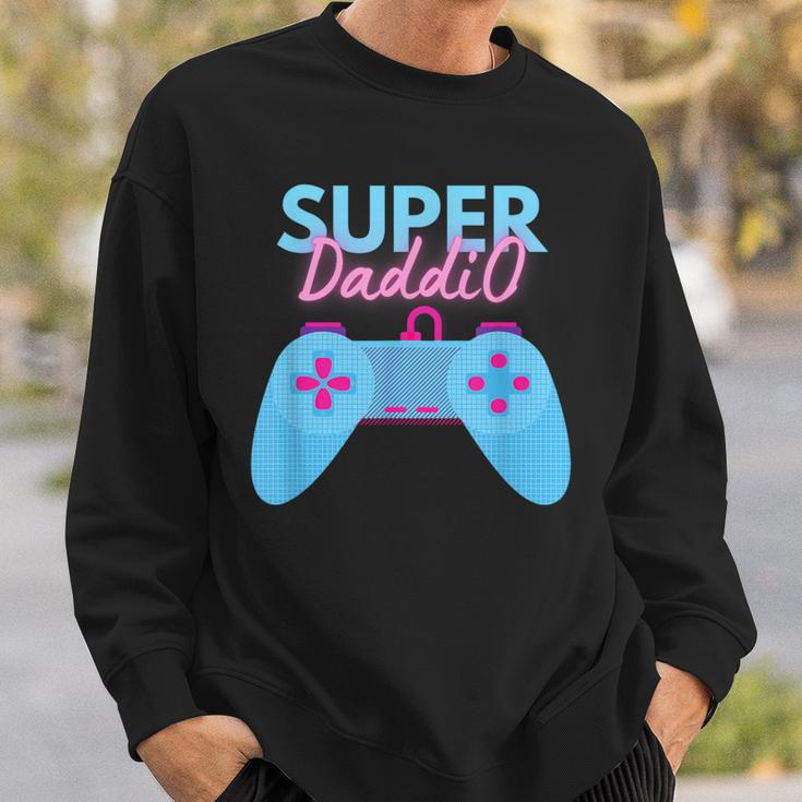 Gamer Dad Super Daddio Father's Day Sweatshirt Gifts for Him