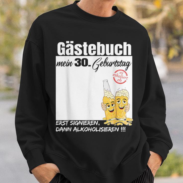 Gästebuch 30 Geburtstag Mann Frau Lustig 30 Geburtstag Deko Sweatshirt Geschenke für Ihn