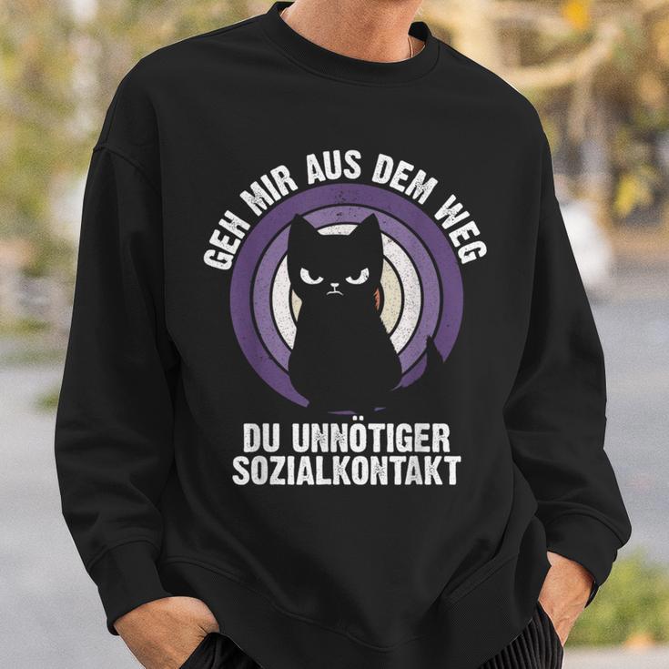 Geh Mir Aus Dem Weg Du Unnötiger Sozialkontakt Humour Sweatshirt Geschenke für Ihn