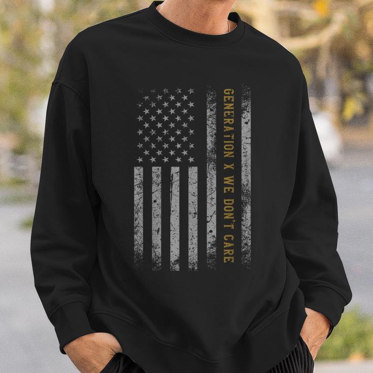 Gen X Humor Generation American Flag Gen X Sweatshirt Gifts for Him