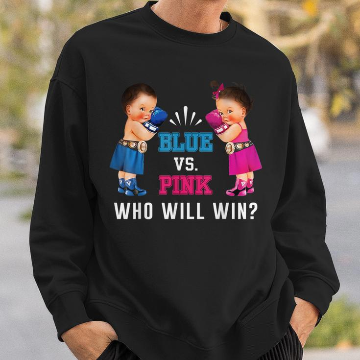 Gender Reveal Blue Vs Pink Ethnic Boxing Babies Sweatshirt Gifts for Him