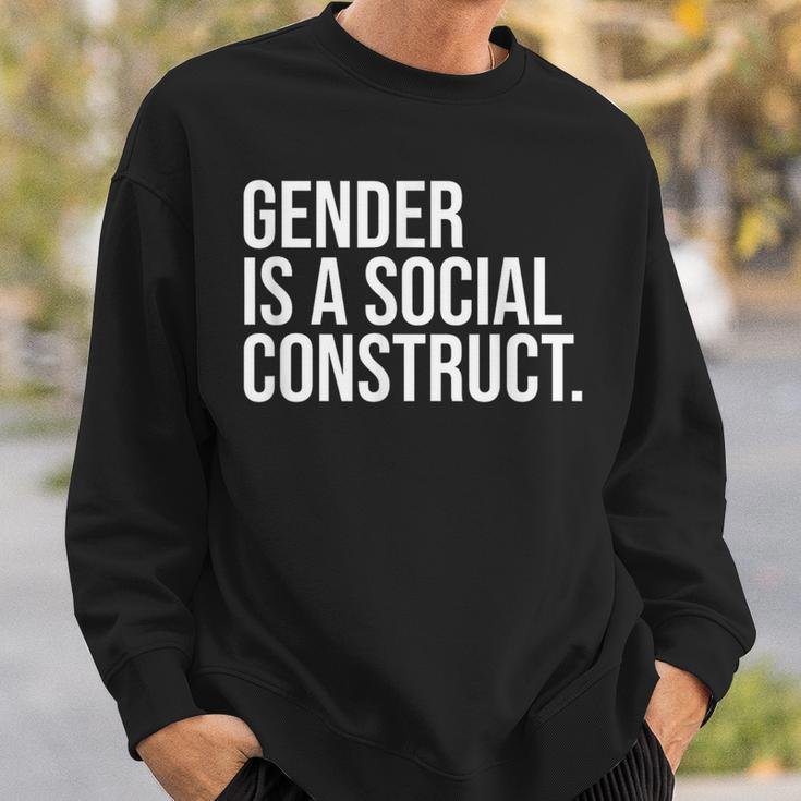 Gender Is A Social Construct Queer Spectrum Non-Binary Sweatshirt Gifts for Him