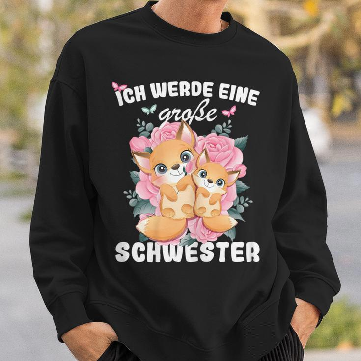German Announcement Ich Werde Große Schwester S Sweatshirt Geschenke für Ihn