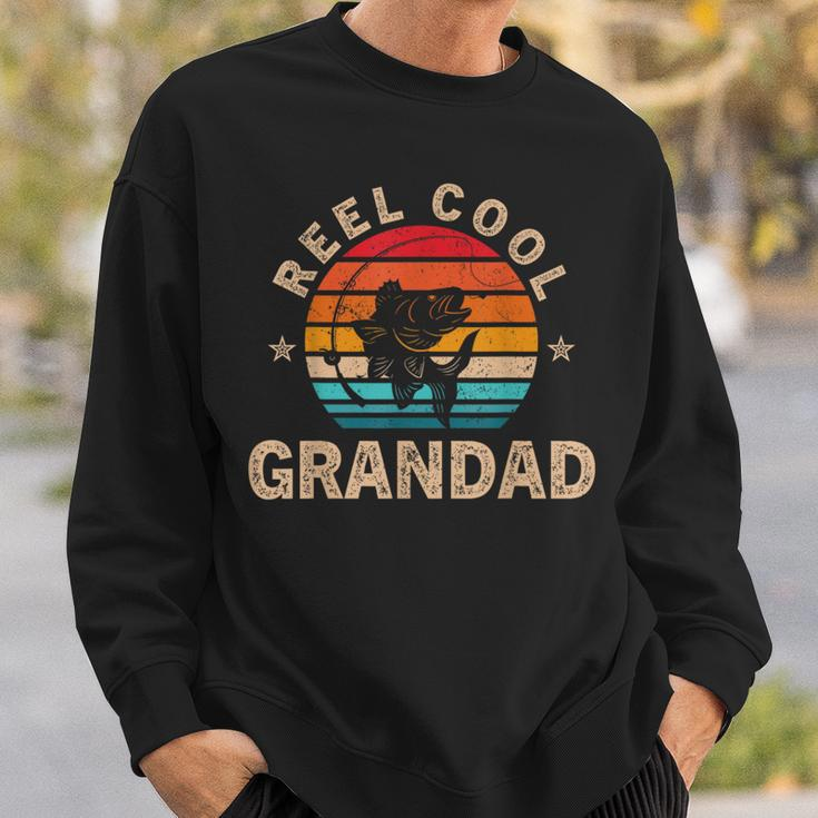 For Fathers Day Reel Cool Grandad Fishing Sweatshirt Gifts for Him