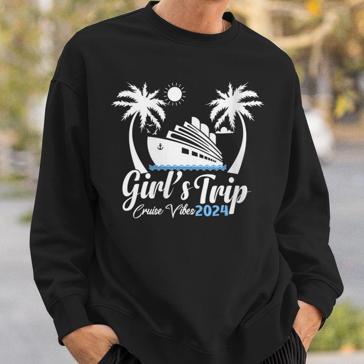 Girls Trip Cruise Vibes 2024 Vacation Party Trip Cruise Sweatshirt Gifts for Him