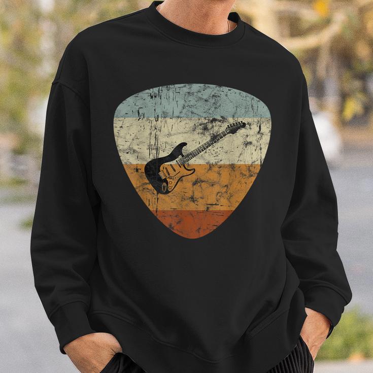 Gitarre Guitarre Plektrum Rockstar Retro Vintage Sweatshirt Geschenke für Ihn