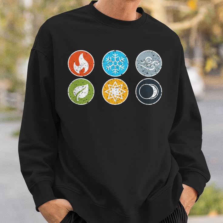 Gloomhaven Elements Symbol Fire Ice Air Earth Light Dark Sweatshirt Gifts for Him