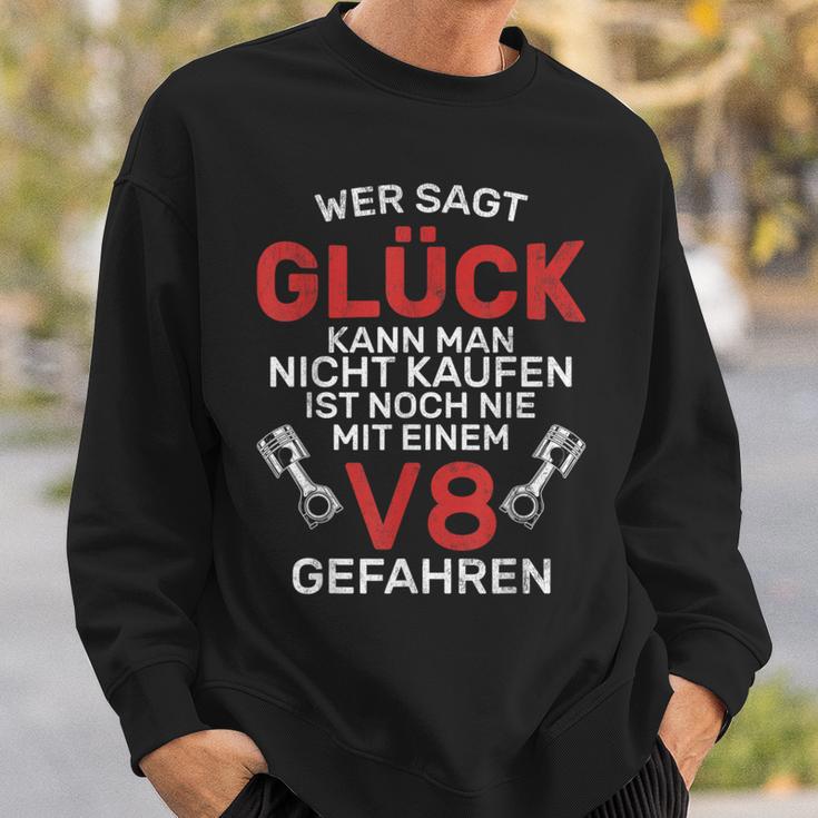 Glück Kann Man Kaufen V8 Motor Werkstatt Tuning Sweatshirt Geschenke für Ihn