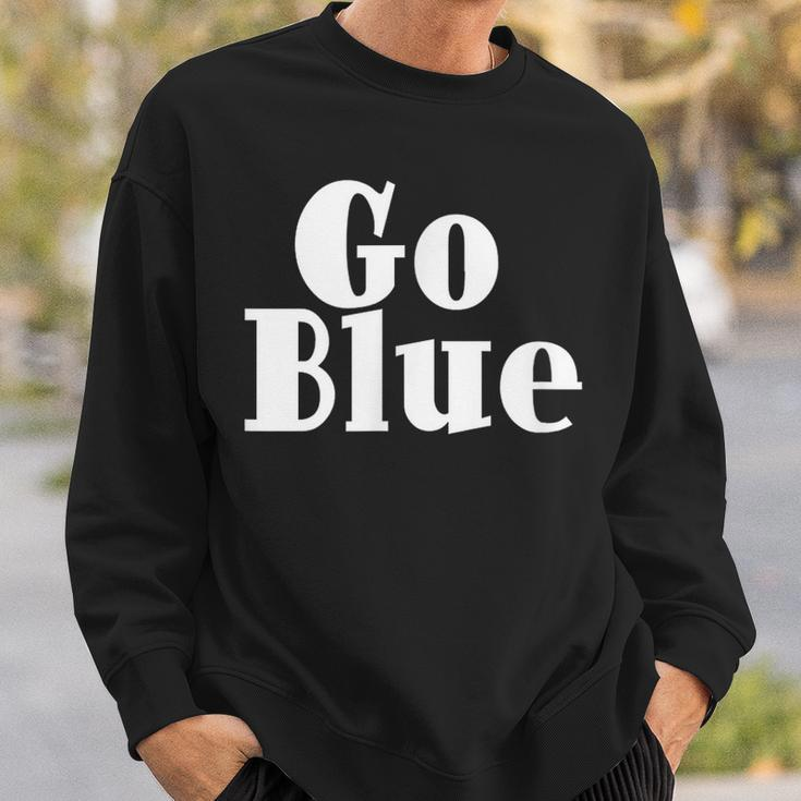 Go Blue Team Spirit Gear Color War Royal Blue Wins The Game Sweatshirt Gifts for Him