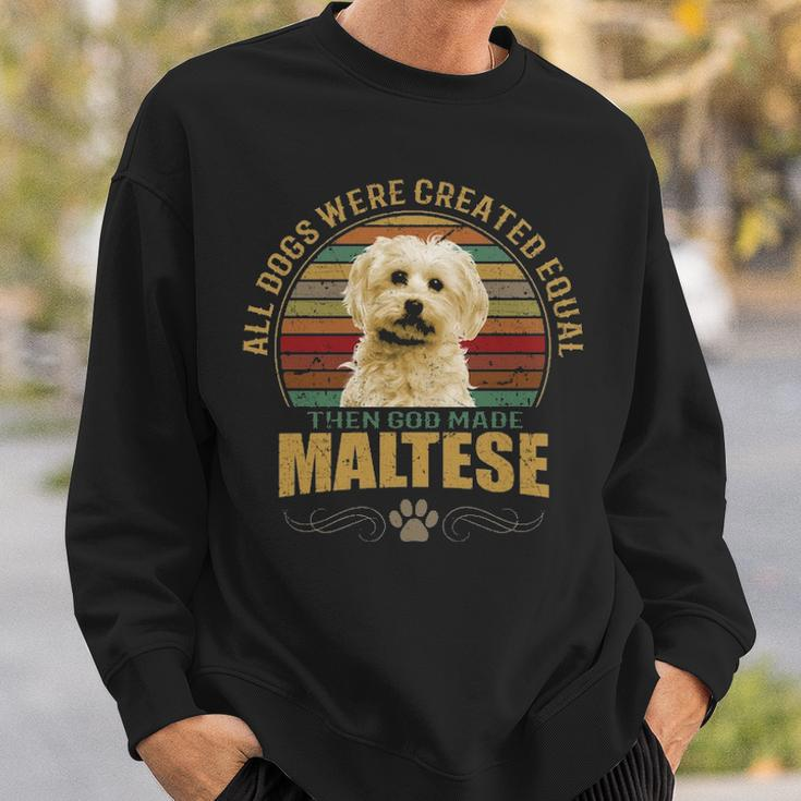 God Created Maltese Sweatshirt Gifts for Him