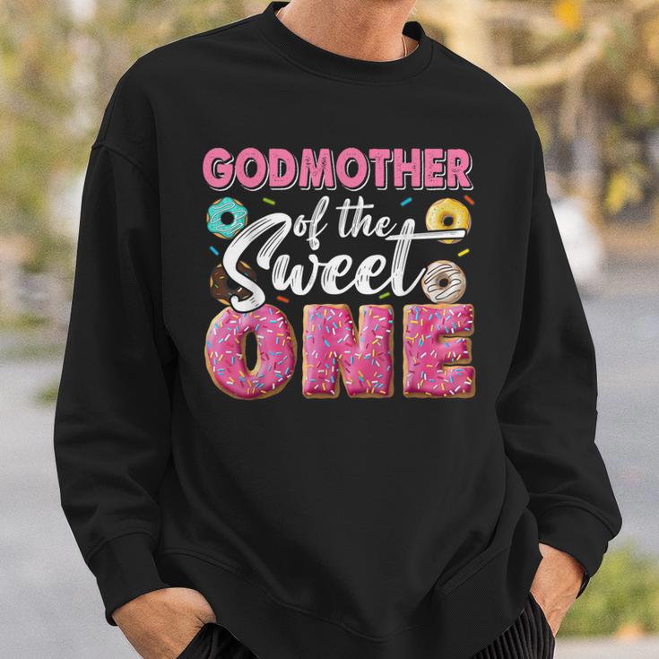 Godmother Of Sweet One 1St Bday Party Matching Family Donut Sweatshirt Gifts for Him