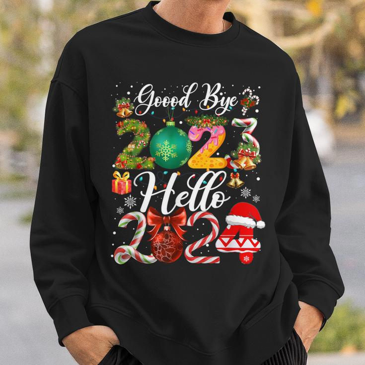 Goodbye 2023 Hello 2024 Happy New Year's Eve Christmas Xmas Sweatshirt Gifts for Him
