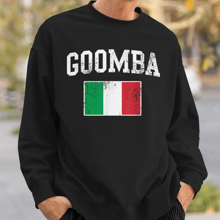 Goomba Italian Flag Italia Italy Vintage Distressed Sweatshirt Gifts for Him