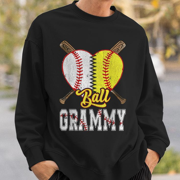Grammy Of Both Ball Grammy Baseball Softball Pride Sweatshirt Gifts for Him