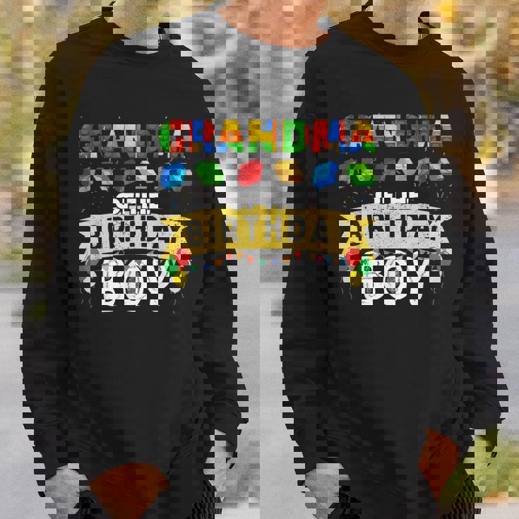 Grandma Of The Birthday Boy Building Blocks Master Builder Sweatshirt Gifts for Him