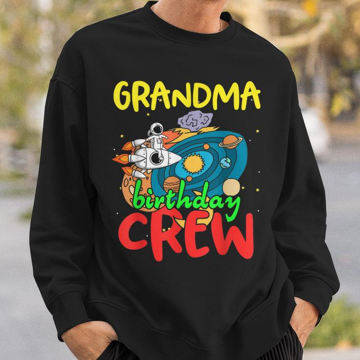 Grandma Birthday Crew Outer Space Planets Universe Party Sweatshirt Gifts for Him