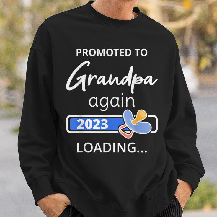 Grandpa Again 2023 Loading Grandad To Be Promoted To Grandpa Sweatshirt Gifts for Him