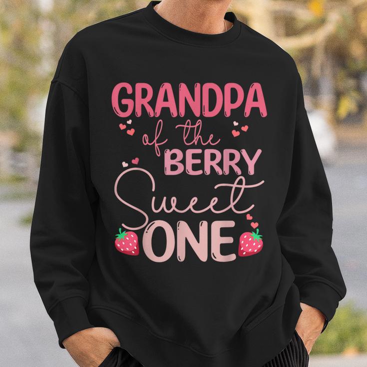 Grandpa Of The Berry Sweet One Strawberry First Birthday Sweatshirt Gifts for Him