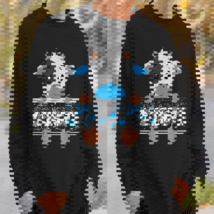 Grandpa Of The Birthday Boy Cow Family Party Sweatshirt Gifts for Him