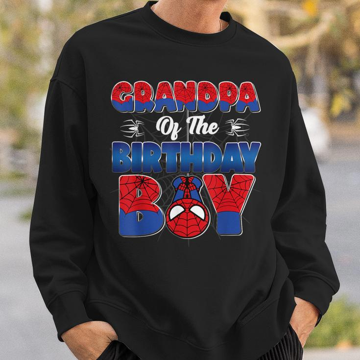 Grandpa Of The Birthday Boy Spider Family Matching Sweatshirt Gifts for Him
