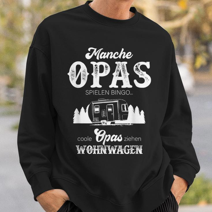 Grandpa Camping Slogan Cool Opas Ziehen Wohnwagen Sweatshirt Geschenke für Ihn