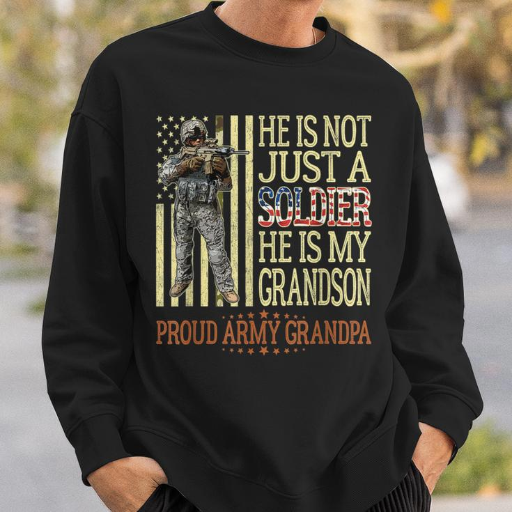 My Grandson Is A Soldier Proud Army Grandpa Grandfather Sweatshirt Gifts for Him