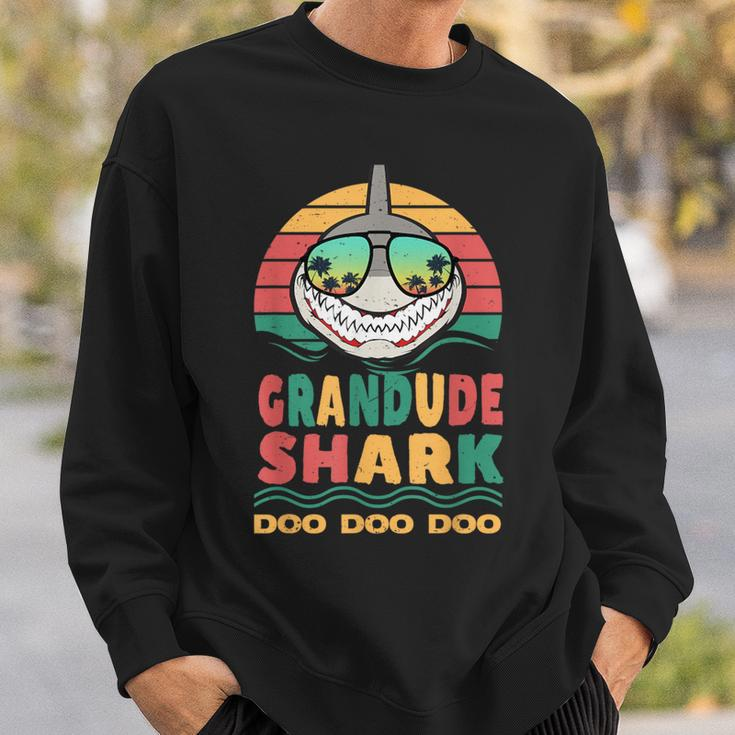 Grandude Shark Father's Day Papa Dad Grandpa Men Sweatshirt Gifts for Him