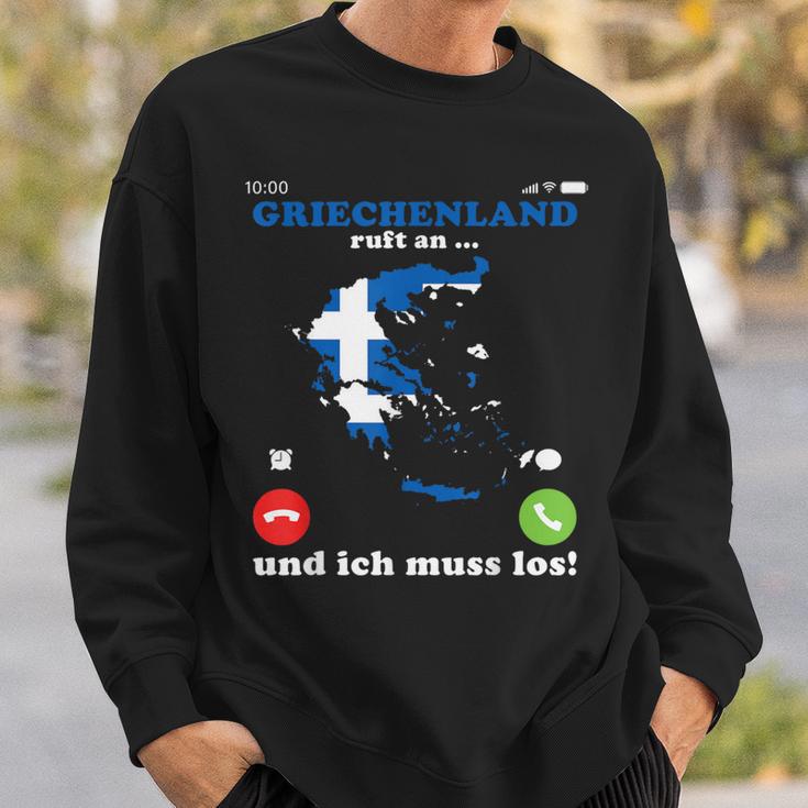 Greece Flag Greece Ruft An Ich Muss Los Greek Sweatshirt Geschenke für Ihn