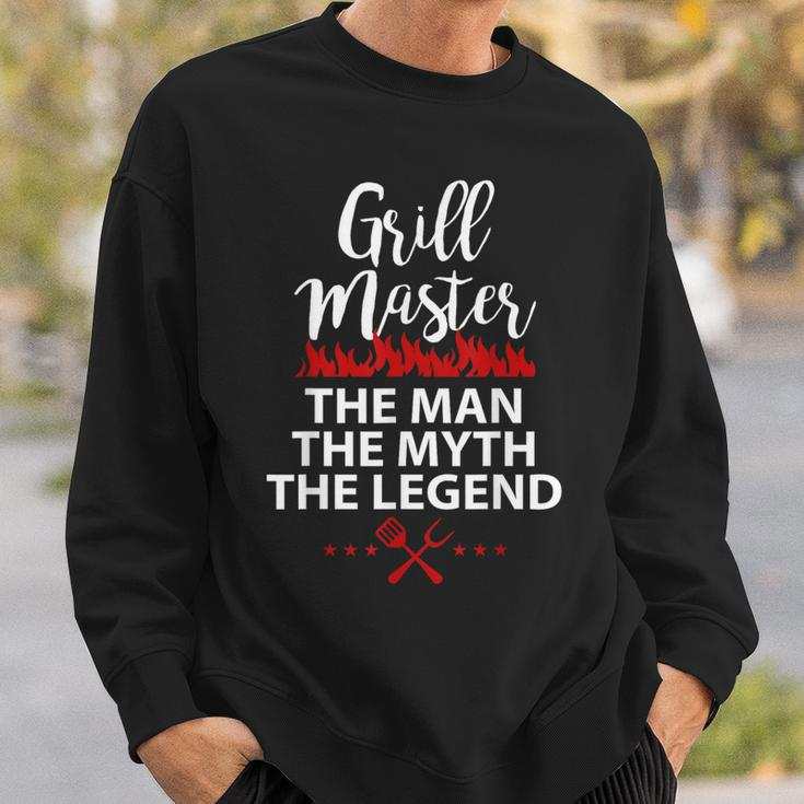 Grill Master The Man The Myth The Legend Chef Husband Works Sweatshirt Gifts for Him